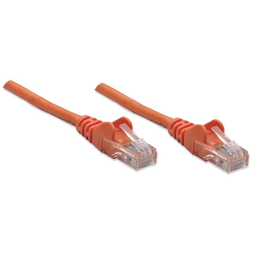 Intellinet Network Solutions Cat5e UTP Network Patch Cable, 100 ft (30 m), Orange