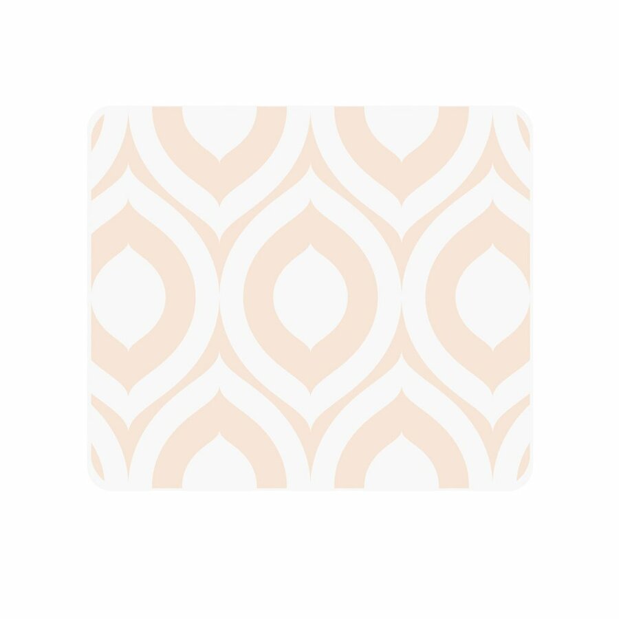 OTM Classic Prints White Mouse Pad, Elm Frost Peach