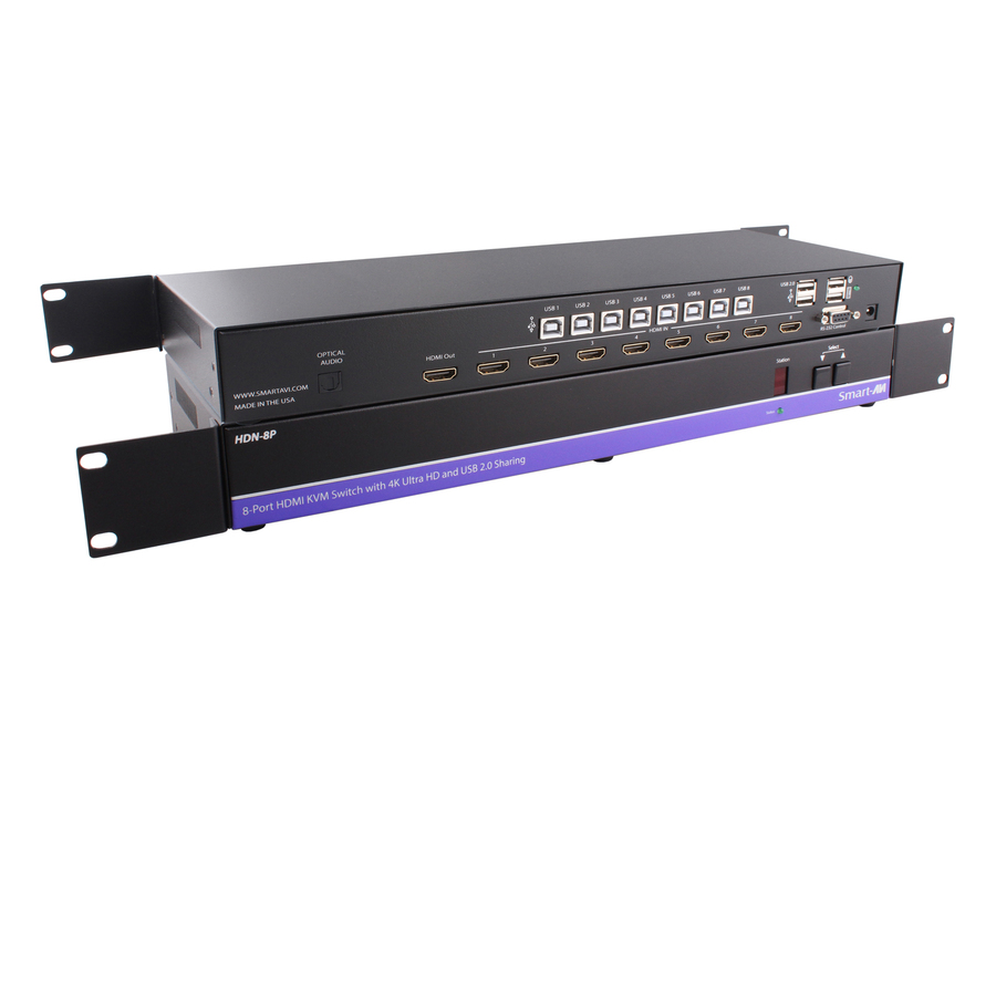 SmartAVI 8-Port 4K Ultra HD HDMI and USB 2.0 Switch