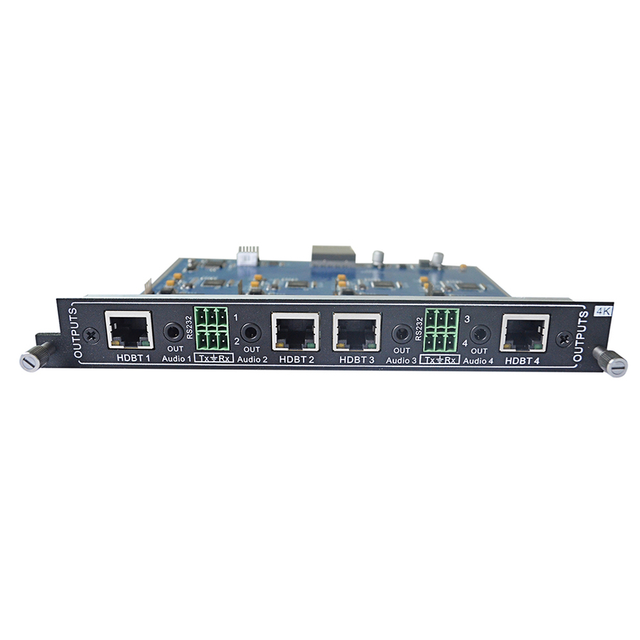KanexPro 4-Output HDBaseT Card for Modular Matrix with 4K