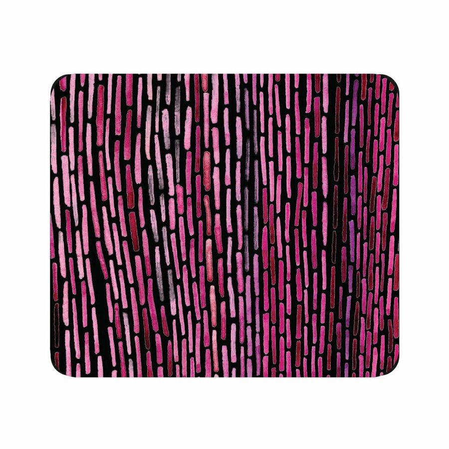 OTM Prints Black Mouse Pad, Dashes Carmine