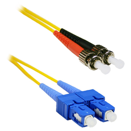 ENET 30M SC/ST Duplex Single-mode 9/125 OS1 or Better Yellow Fiber Patch Cable 30 meter SC-ST Individually Tested