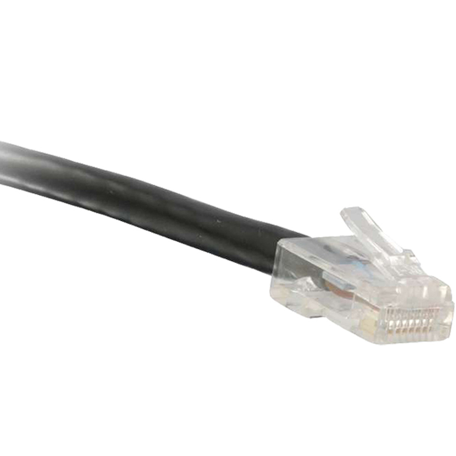 ENET Cat6 Black 20 Foot Non-Booted (No Boot) (UTP) High-Quality Network Patch Cable RJ45 to RJ45 - 20Ft