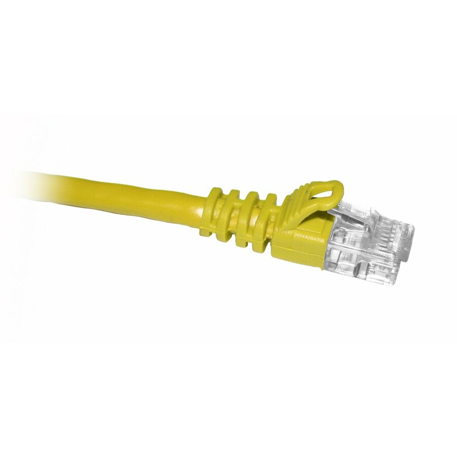 ENET Cat5e Yellow 100 Foot Patch Cable with Snagless Molded Boot (UTP) High-Quality Network Patch Cable RJ45 to RJ45 - 100Ft