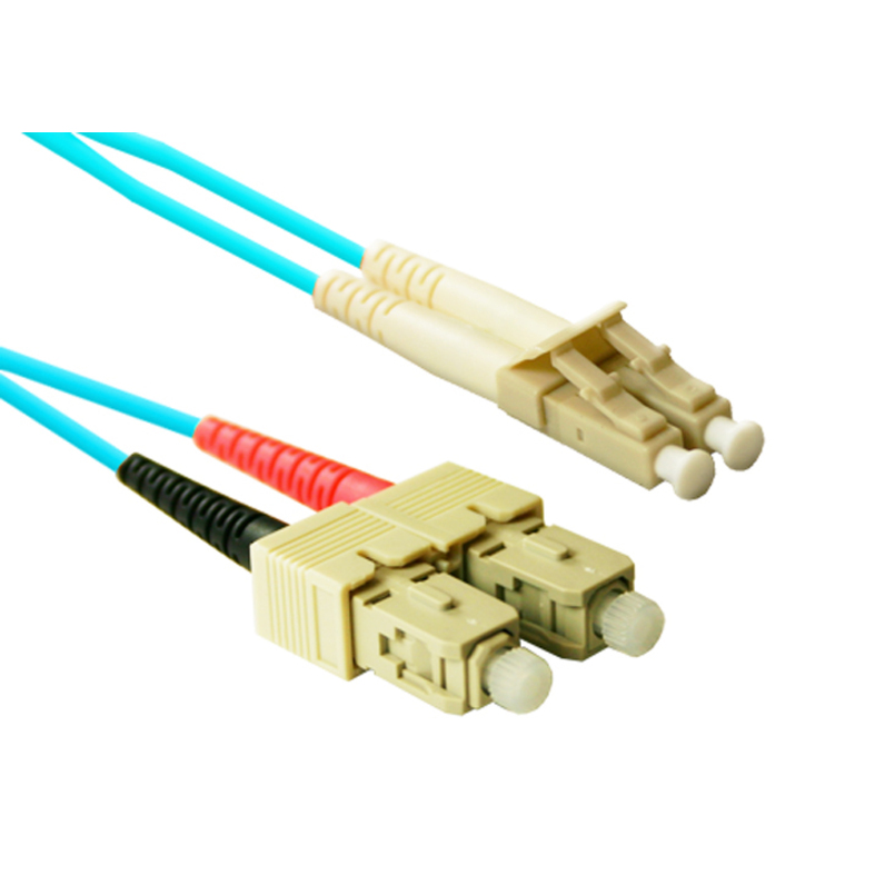 ENET 30M SC/LC Duplex Multimode 50/125 10Gb OM3 or Better Aqua Fiber Patch Cable 30 meter SC-LC Individually Tested