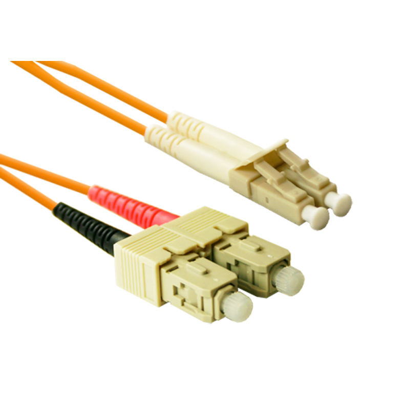 ENET 8M SC/LC Duplex Multimode 50/125 OM2 or Better Orange Fiber Patch Cable 8 meter SC-LC Individually Tested