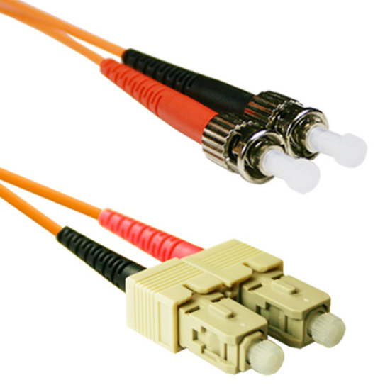 ENET 6M SC/ST Duplex Multimode 62.5/125 OM1 or Better Orange Fiber Patch Cable 6 meter SC-ST Individually Tested