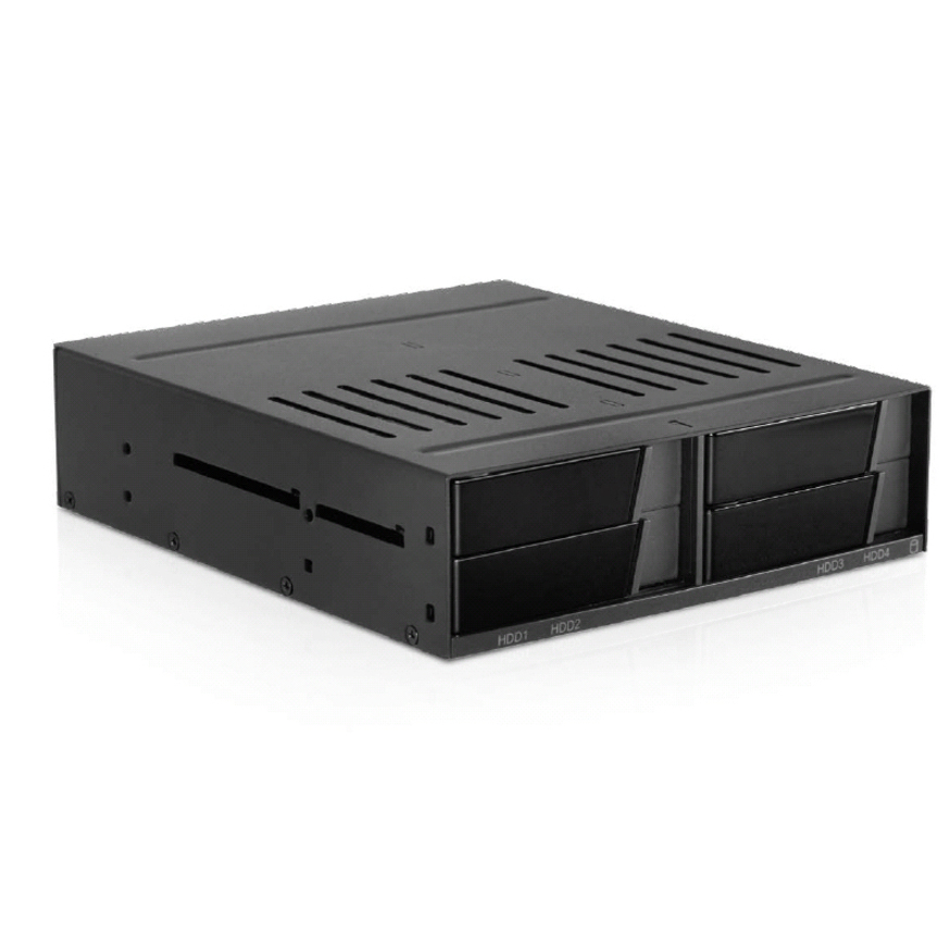 iStarUSA BPX-124-SA Drive Enclosure for 5.25" Rack-mountable - Black
