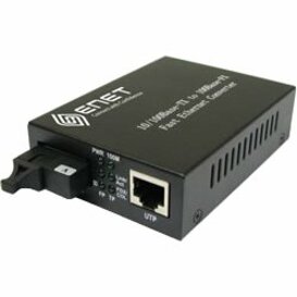 ENET 1x 10/100/1000Base-T RJ45 to 1x Simplex SC 1000BaseU 1310nmTx/1550nm Rx Single-mode Single-Strand SC 40km WDM Media Converter Stand-Alone - Power Supply Included; Chassis/Rack Mountable
