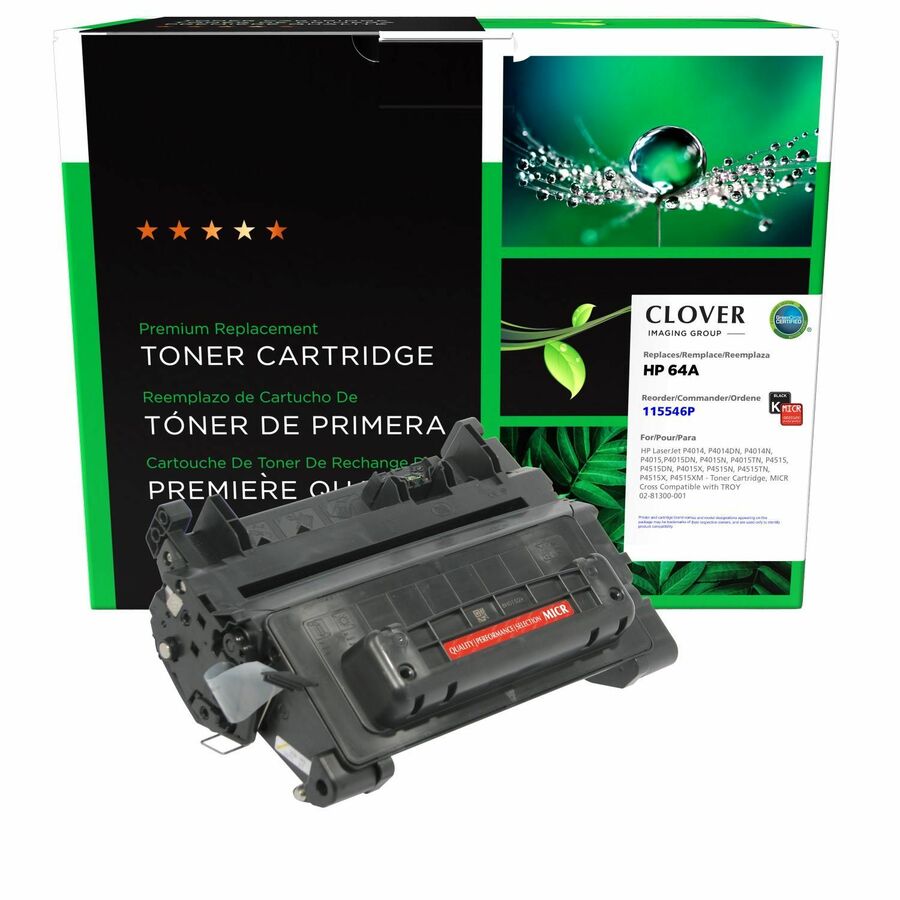 Clover Imaging Remanufactured MICR Toner Cartridge for HP CC364A, TROY 02-81300-001