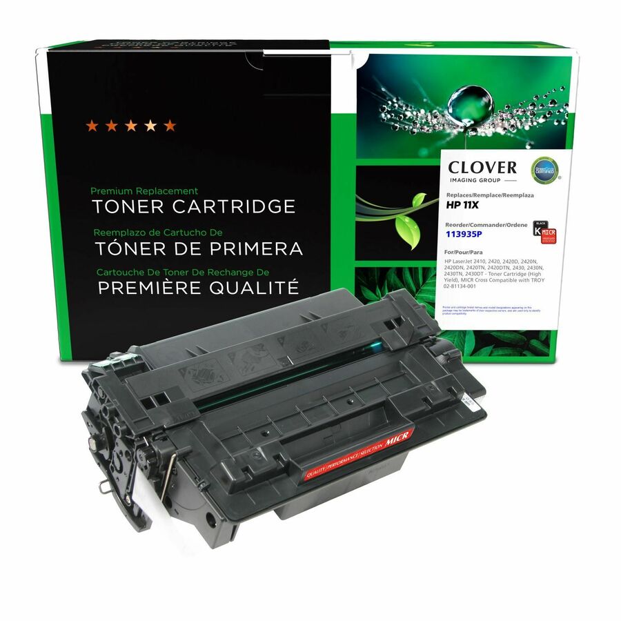 Clover Imaging Remanufactured High Yield MICR Toner Cartridge for HP Q6511X, TROY 02-81134-001
