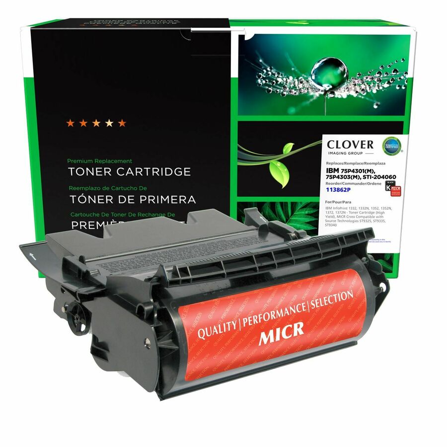 Clover Imaging Remanufactured High Yield MICR Toner Cartridge for IBM 1332/1352/1372, Source Technologies ST9325/ST9335