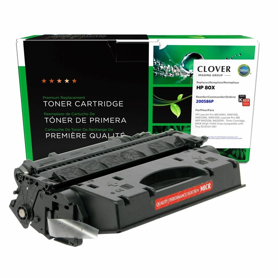 Clover Imaging Remanufactured High Yield MICR Toner Cartridge for HP CF280X, TROY 02-81551-001