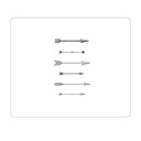 OTM Hipster Prints White Mouse Pad, Shooting Grey Arrows