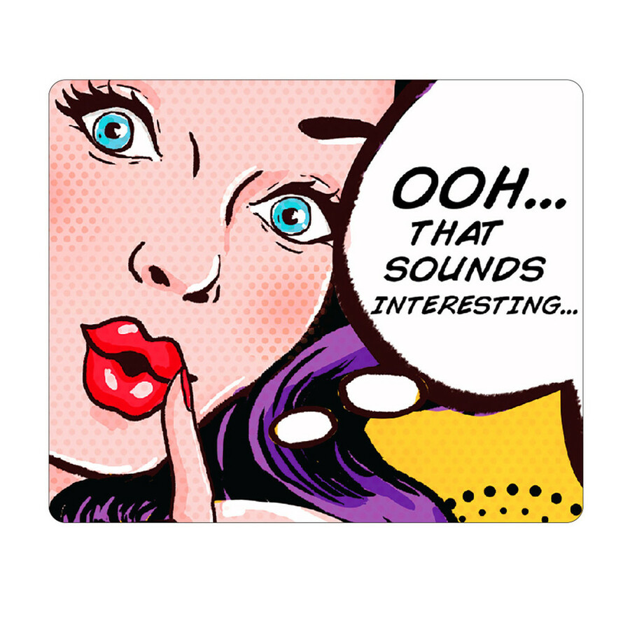 OTM Pop Prints White Mouse Pad, Vixen Veronica