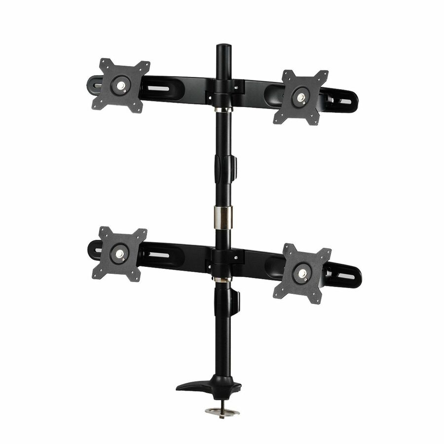 Amer Mounts Quad Monitor Grommet Mount Supports Flat Panel Sizes 15" to 24" AMR4P
