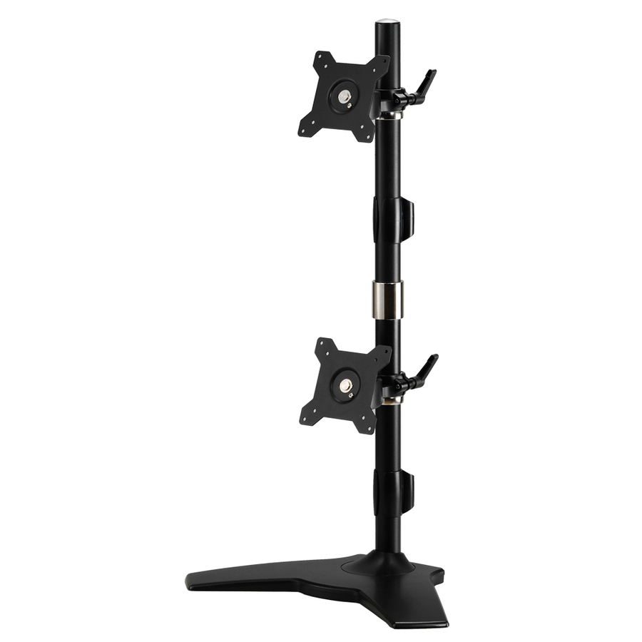 Amer Mounts Stand Based Vertical Dual Monitor Mount for two 15"-24" LCD/LED Flat Panels