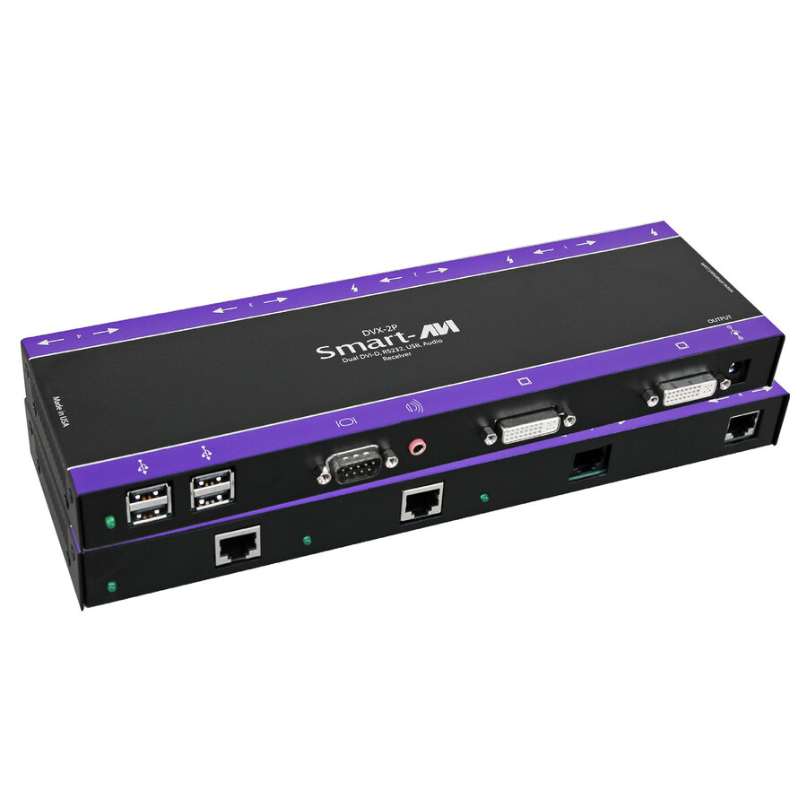 SmartAVI 2 DVI-D, USB, Audio and RS-232 over CAT6 STP Extender