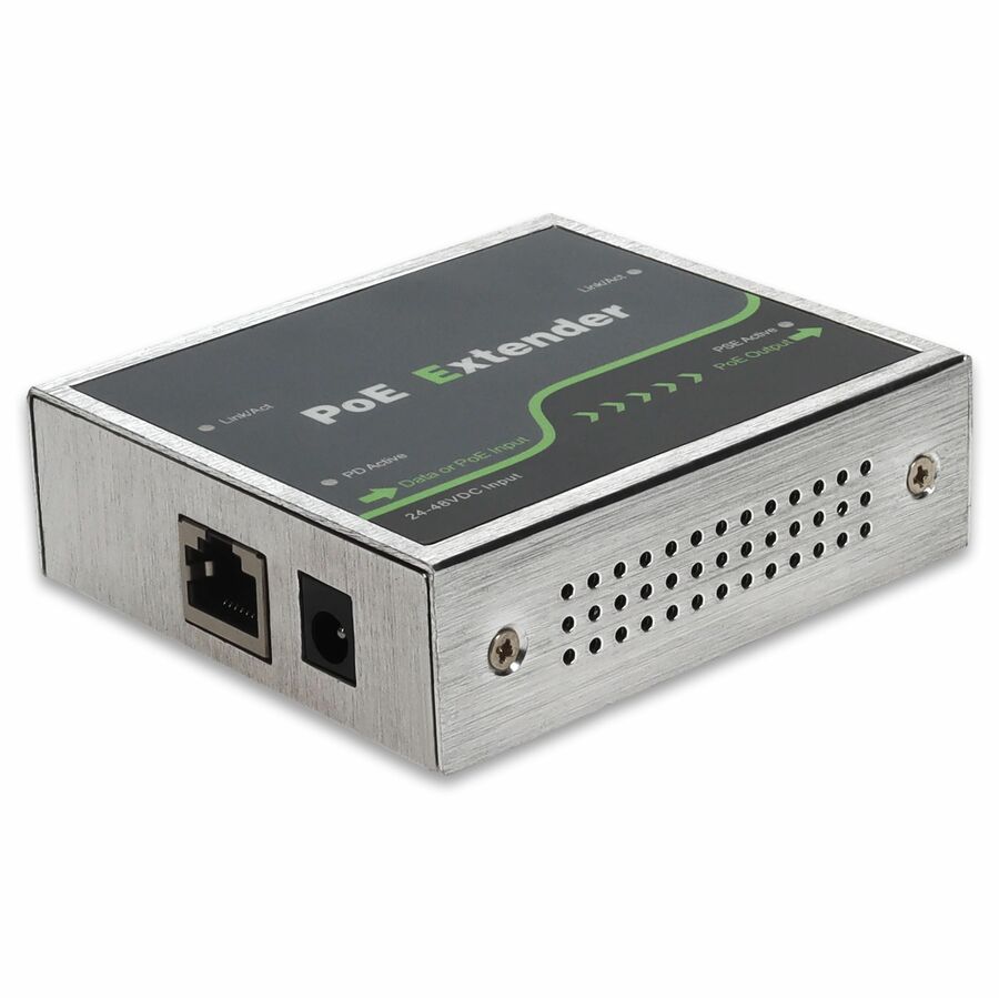 AddOn Gigabit PoE Extender: 1-Port In / 1-Port Out 10/100/1000M PoE Copper Ethernet RJ45 Extender for Cat5e or Better.
