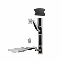 Amer Wall Mount for Keyboard, CPU, Mouse, Flat Panel Display, Curved Screen Display - TAA Compliant