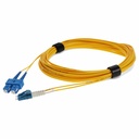 AddOn 9m USC to LC Yellow OS2 Duplex OFNR (Riser-Rated) SMF Fiber Patch Cable