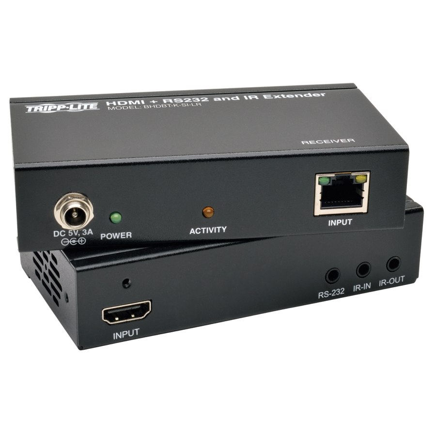 Eaton Tripp Lite Series HDBaseT HDMI Over Cat5e/6/6a Extender Kit with Serial and IR Control, 4K x 2K 30 Hz UHD / 1080p 60 Hz, Up to 328 ft. (100 m), TAA