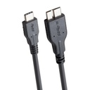 SYBA Multimedia USB 3.1 Type C (USB-C) Male to MicroUSB Male Black 3 Feet Cable