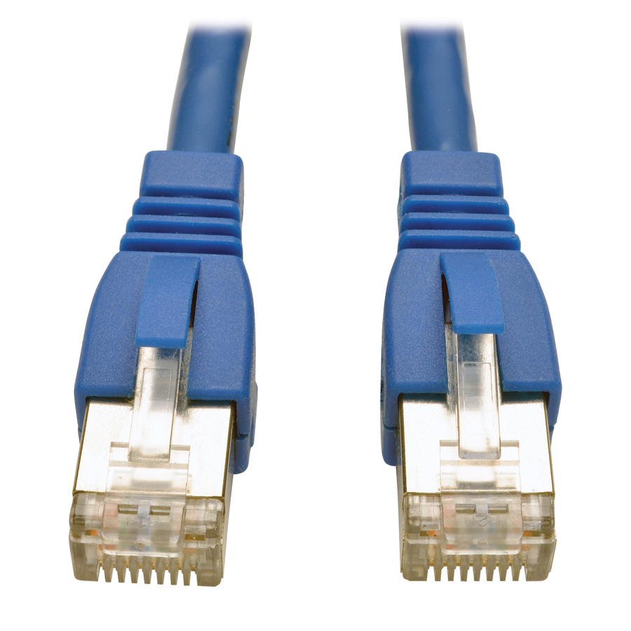 Eaton Tripp Lite Series Cat6a 10G Snagless Shielded STP Ethernet Cable (RJ45 M/M), PoE, Blue, 5 ft. (1.52 m)