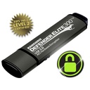 Kanguru Defender Elite300™ FIPS 140-2 Certified, AES XTS 256-Bit Hardware Encrypted USB 3 Secure Flash Drive with Physical Write Protect Switch, 64G