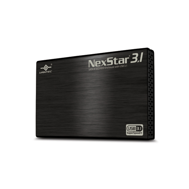 Vantec NexStar 3.1 NST-270A31-BK Drive Enclosure - USB 3.1 Host Interface External - Black