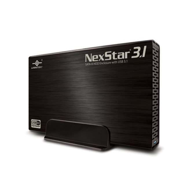 Vantec NexStar 3.1 NST-370A31-BK Drive Enclosure - USB 3.1 Host Interface External - Black
