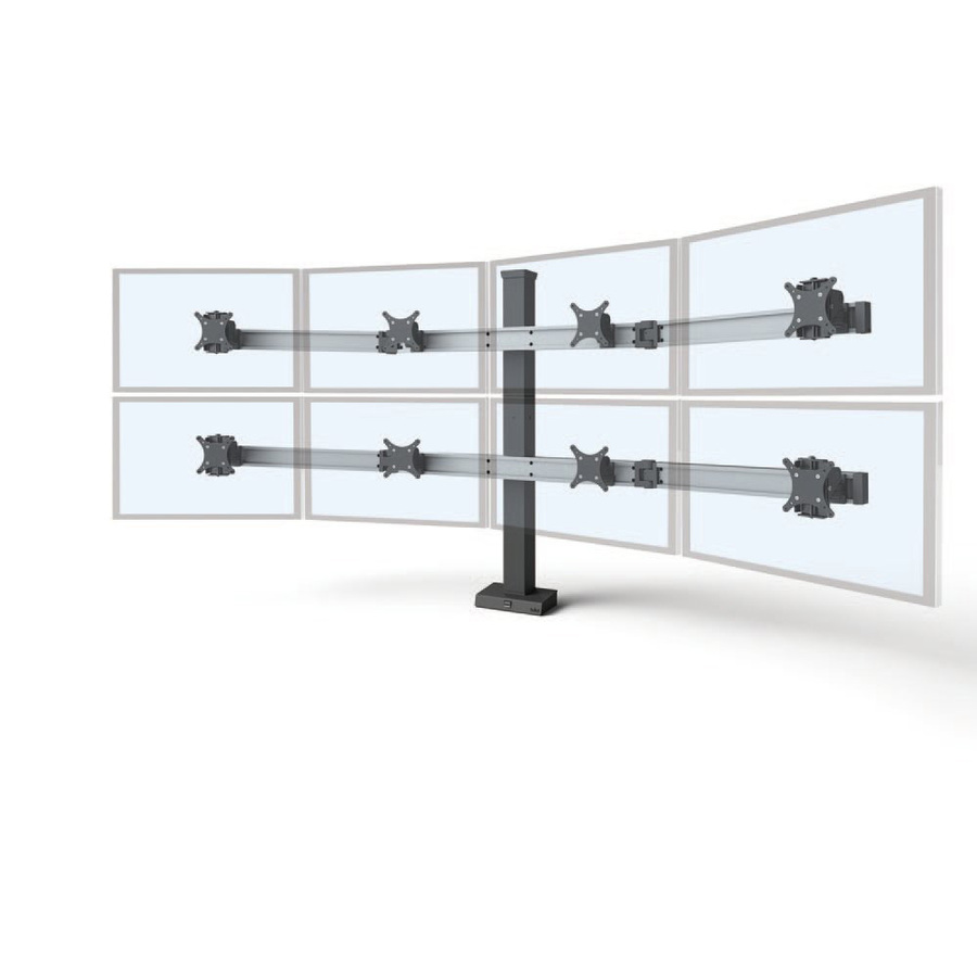 Innovative Bild BILD-4/4-CM-124 Desk Mount for Monitor - Silver