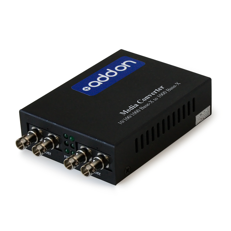 AddOn 1000Base-SX(ST) to 1000Base-LX(ST) MMF/SMF 850nm/1310nm 550m/20km Media Converter