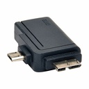Eaton Tripp Lite Series 2-in-1 OTG Adapter, USB 3.0 Micro B Male and USB 2.0 Micro B Male to USB A Female