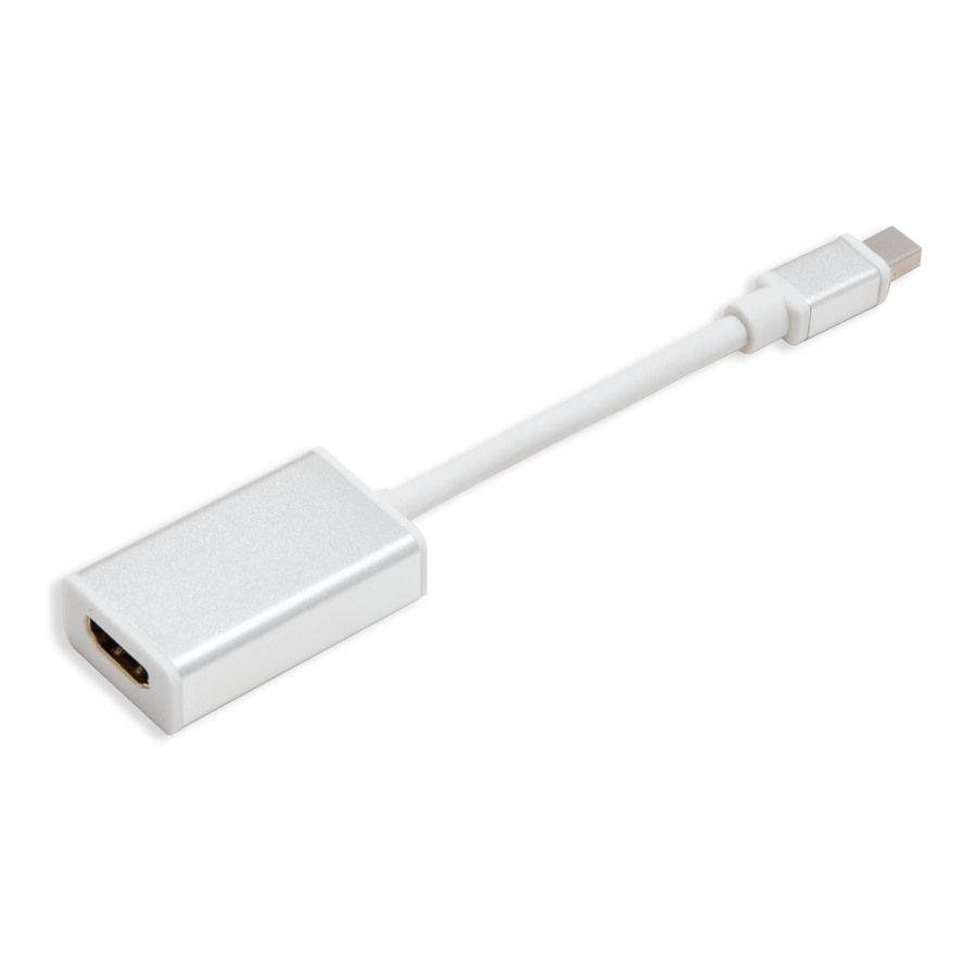 SYBA Multimedia 6" Mini DisplayPort v1.2 to HDMI v1.4b 4K Adapter Audio/3D Video Cable - Silver