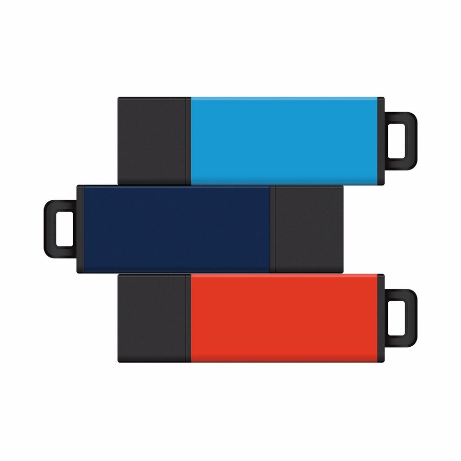 Centon 8GB USB 2.0 Pro2 3Pk (Aqua, Blue, Orange)