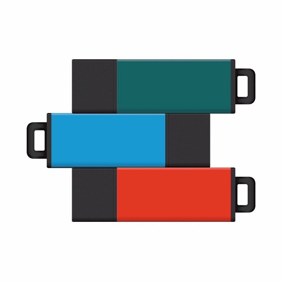 Centon 8GB USB 2.0 Pro2 3Pk (Teal, Aqua, Orange)