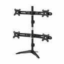 Amer Mounts Quad Monitor Stand Mount (2 over 2) Supports Flat Panel Sizes 15" to 24" AMR4SU