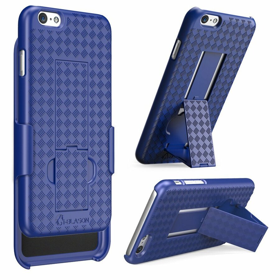 i-Blason Transformer 55-TRANS-BLUE Carrying Case (Holster) Apple iPhone Smartphone - Blue