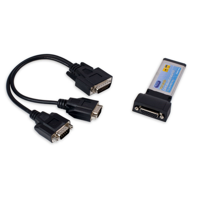 SYBA Multimedia Serial (DB9, RS232, COM) 2 Ports ExpressCard /34mm MCS9901 Chipset