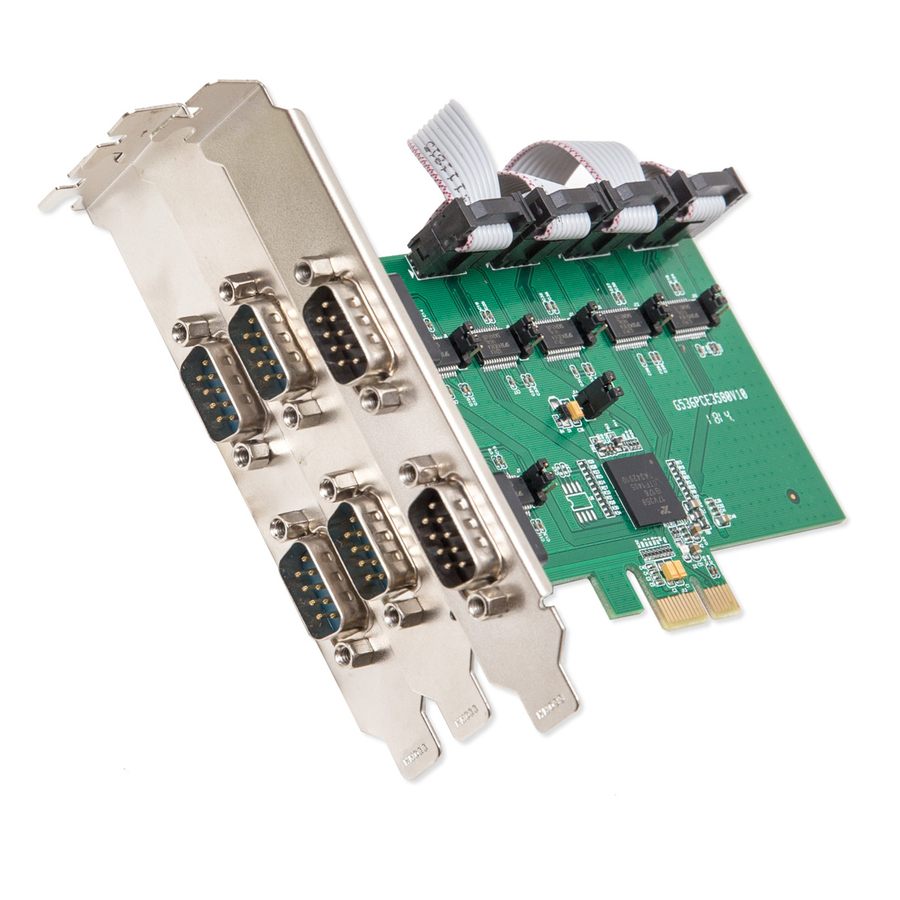 SYBA Multimedia 6-Port RS-232 Serial PCI-Express, Revision 2.0; with Exar Chipset