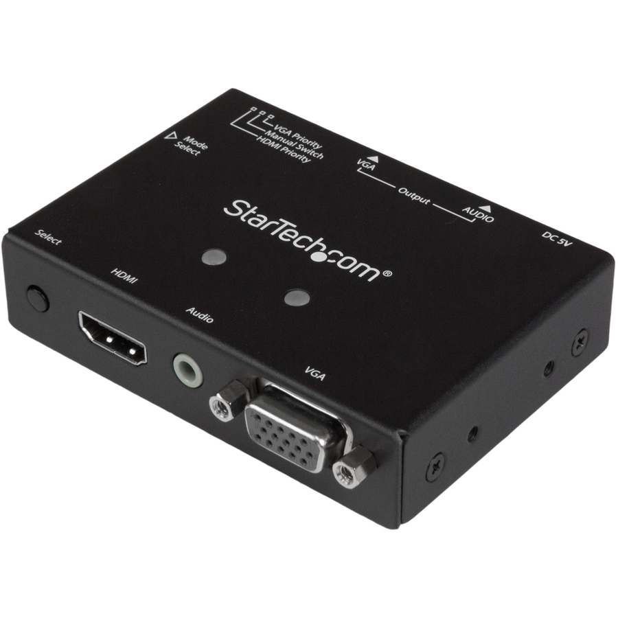 StarTech 2x1 VGA + HDMI to VGA Converter Switch w/ Priority Switching - 1080p
