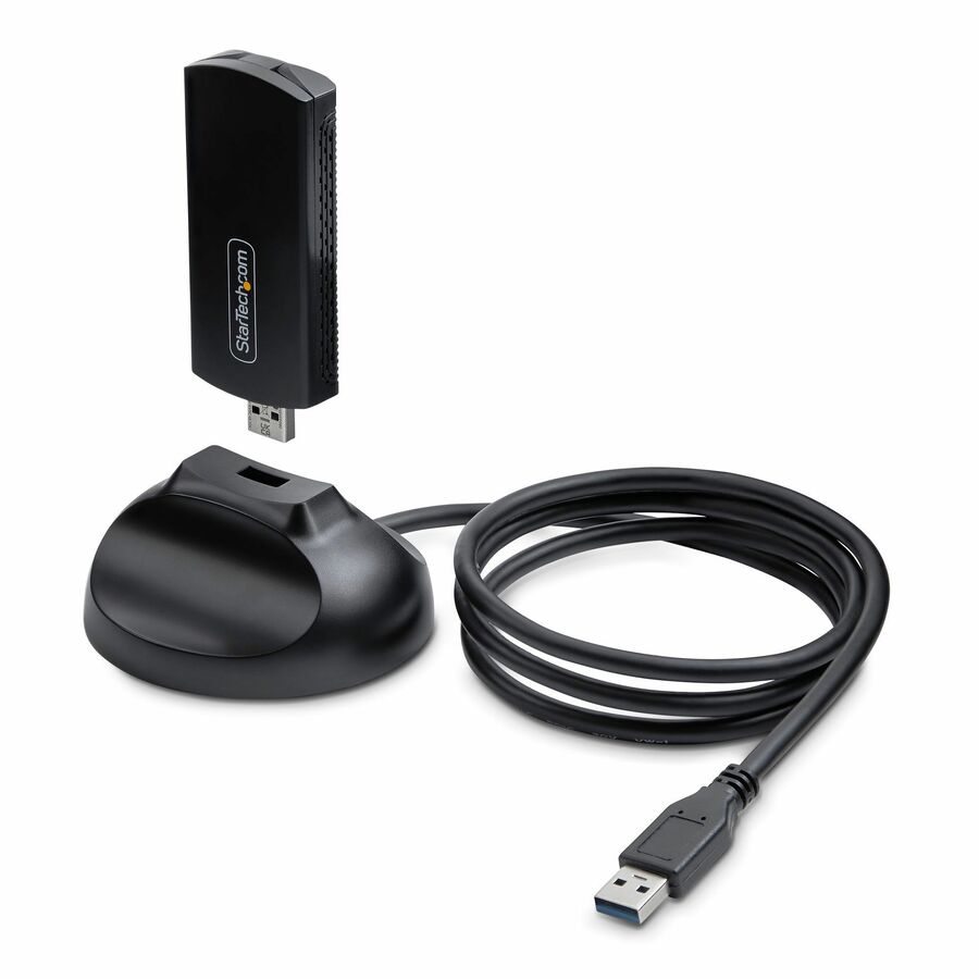 [21ST-AX54005A-USB-WIFI-6E] StarTech Wi-Fi 6E USB Adapter/Dongle, For Desktop/Laptop PC, Wireless NIC Up To 2402Mbps, WiFi 2.4/5/6GHz Network, 802.11ax