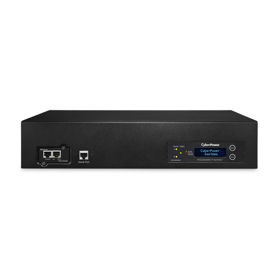 CyberPower PDU30SWHVT19ATNET 200 - 240 VAC 30A Switched ATS PDU
