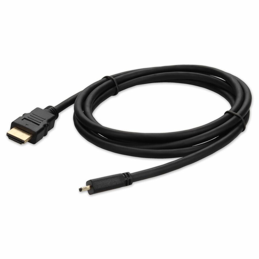6ft HDMI 1.4 Male to Micro-HDMI 1.4 Male Black Cable For Resolution Up to 4096x2160 (DCI 4K)