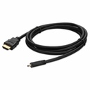6ft HDMI 1.4 Male to Micro-HDMI 1.4 Male Black Cable For Resolution Up to 4096x2160 (DCI 4K)
