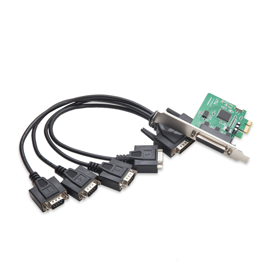 SYBA Multimedia 4 Port DB9 Serial PCI-e x1 Card