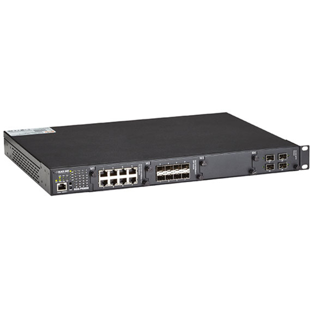 Black Box LE2700 Series Gigabit Ethernet (1000-Mbps) Extreme Temperature Managed Switch Chassis - 4-Slot, 100-240VAC, Schuko Power Cord