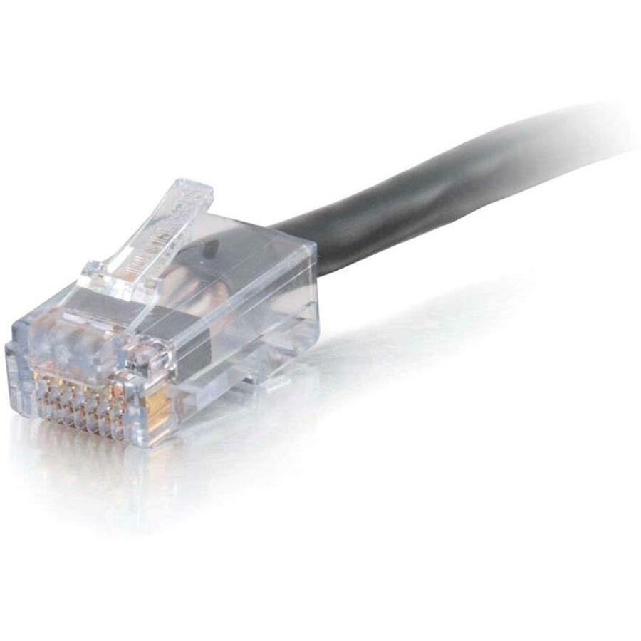C2G-1ft Cat6 Non-Booted Network Patch Cable (Plenum-Rated) - Black