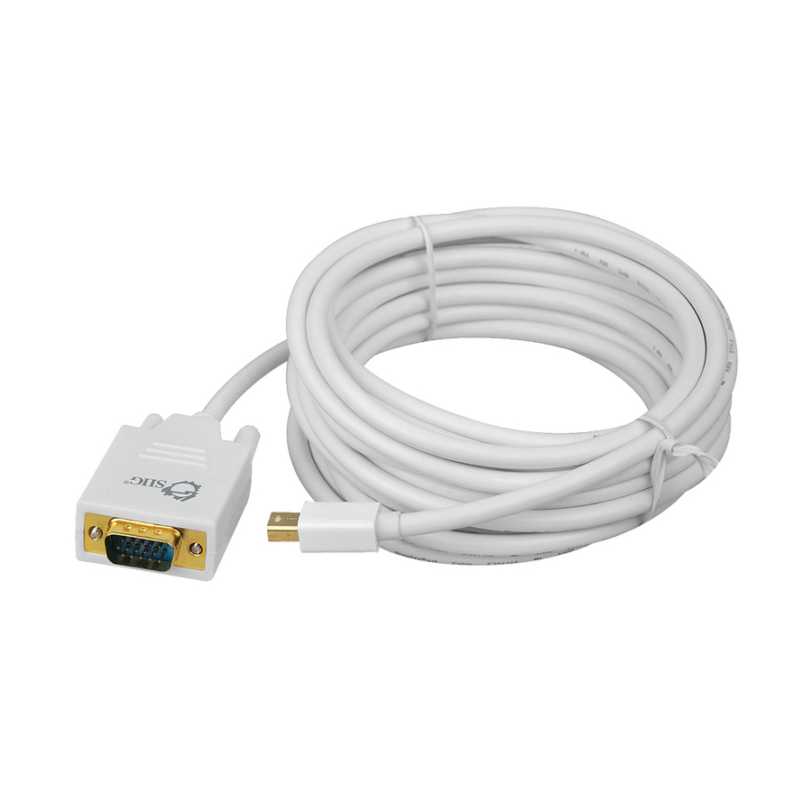 SIIG 15 ft Mini DisplayPort to VGA Converter Cable (mDP to VGA)